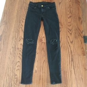 J Brand Super Skinny Jeans In Blackout